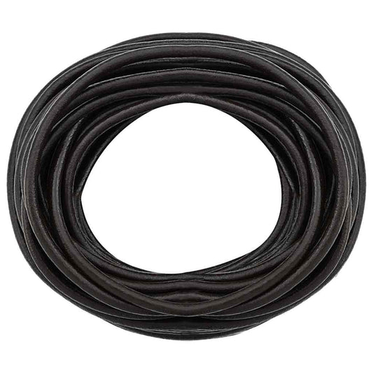 Kožený Provázek Tmavě Hnědá Ø5 Mm X 5 M Kůže
