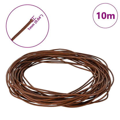 Kožený Provázek Světle Hnědá Ø1 Mm X 10 M Kůže