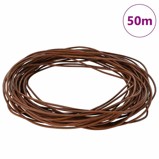 Kožený Provázek Světle Hnědá Ø1,5 Mm X 50 M Kůže