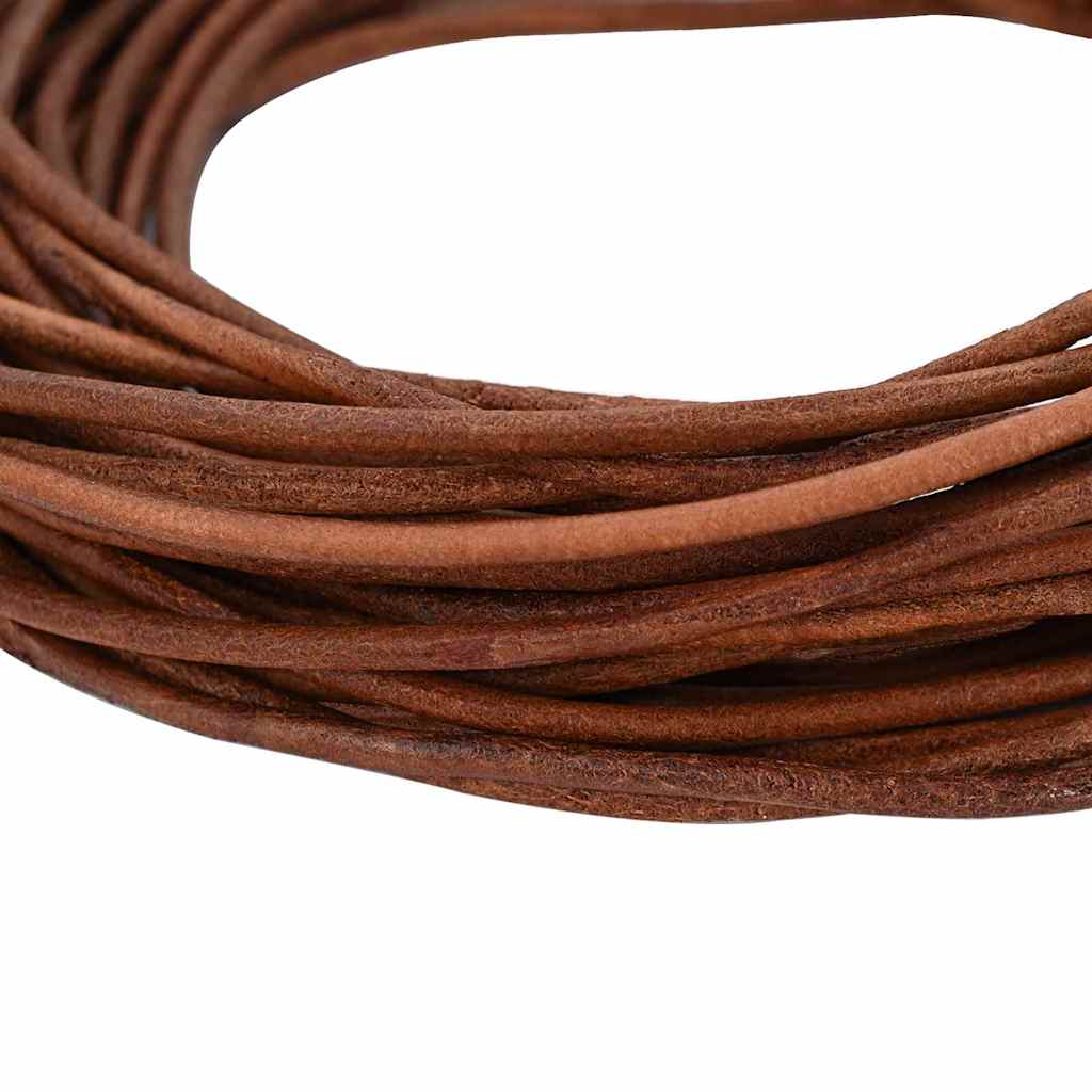 Kožený Provázek Světle Hnědá Ø2,5 Mm X 10 M Kůže