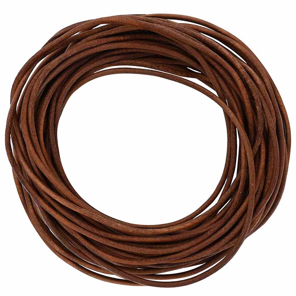 Kožený Provázek Světle Hnědá Ø3 Mm X 50 M Kůže