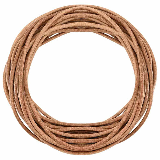 Kožený Provázek Hnědá Ø2,5 Mm X 50 M Kůže