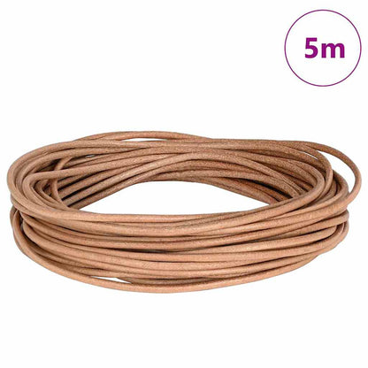 Kožený Provázek Hnědá Ø3 Mm X 5 M Kůže