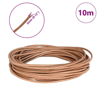 Kožený Provázek Hnědá Ø3 Mm X 10 M Kůže