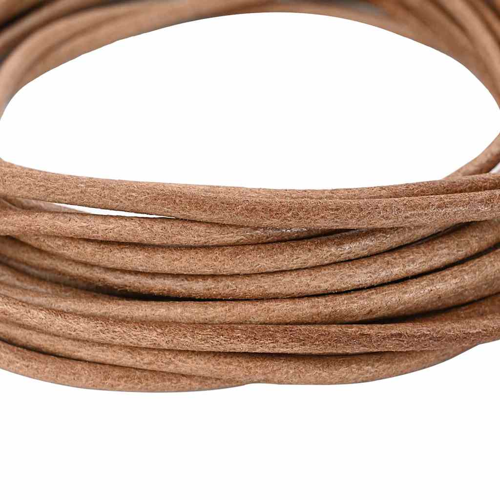 Kožený Provázek Hnědá Ø4 Mm X 5 M Kůže