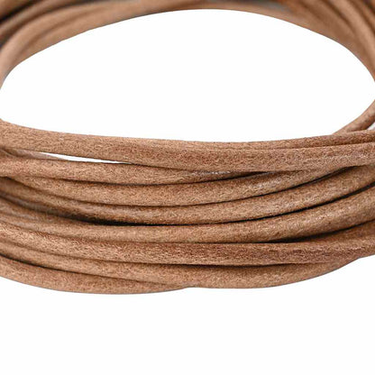 Kožený Provázek Hnědá Ø5 Mm X 10 M Kůže