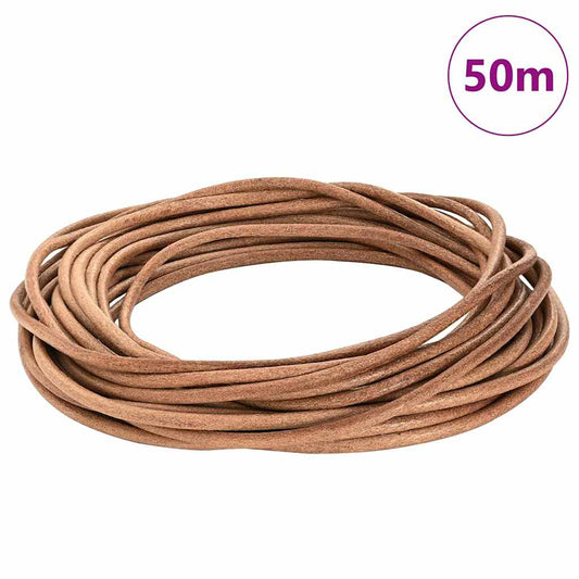 Kožený Provázek Hnědá Ø5 Mm X 50 M Kůže