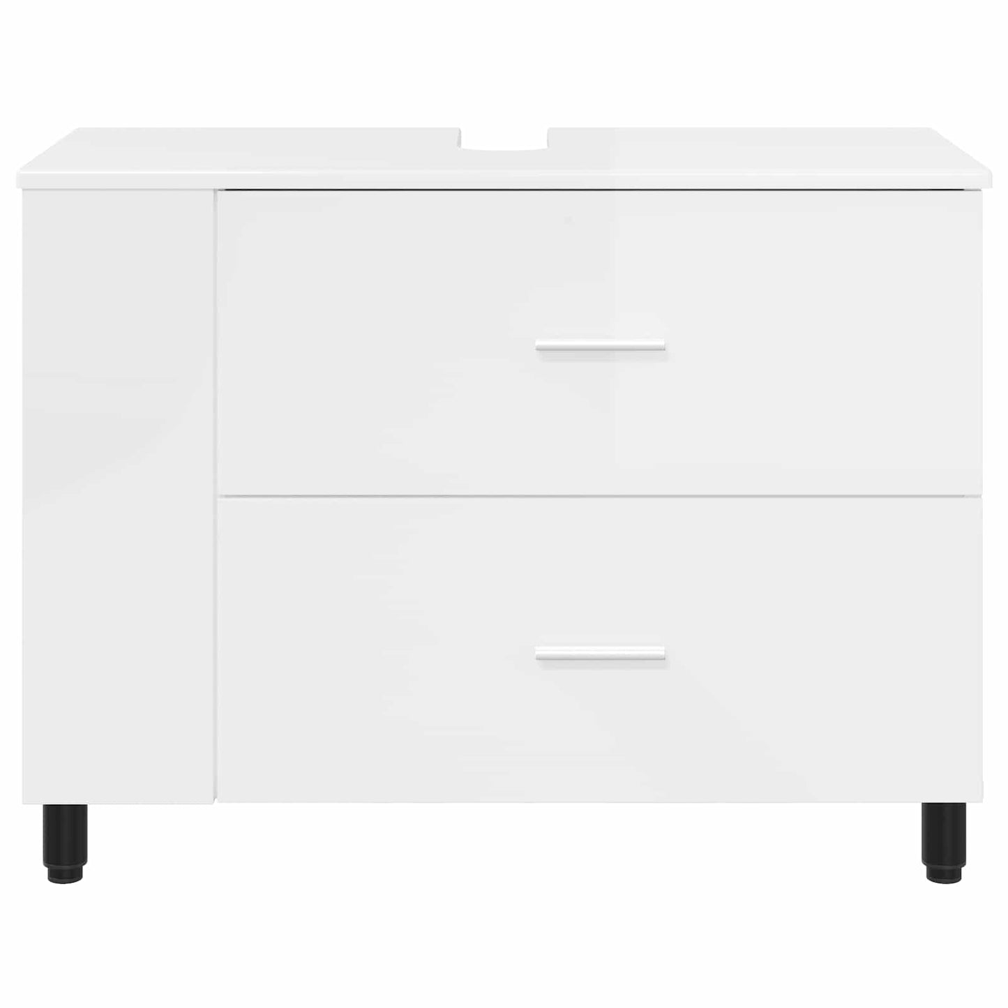 Umývadlo Do Koupelny Bílá S Vysokým Leskem 80 X 35 X 60 Cm