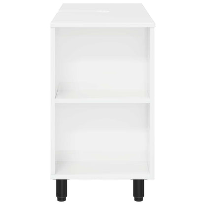 Umývadlo Do Koupelny Bílá S Vysokým Leskem 80 X 35 X 60 Cm