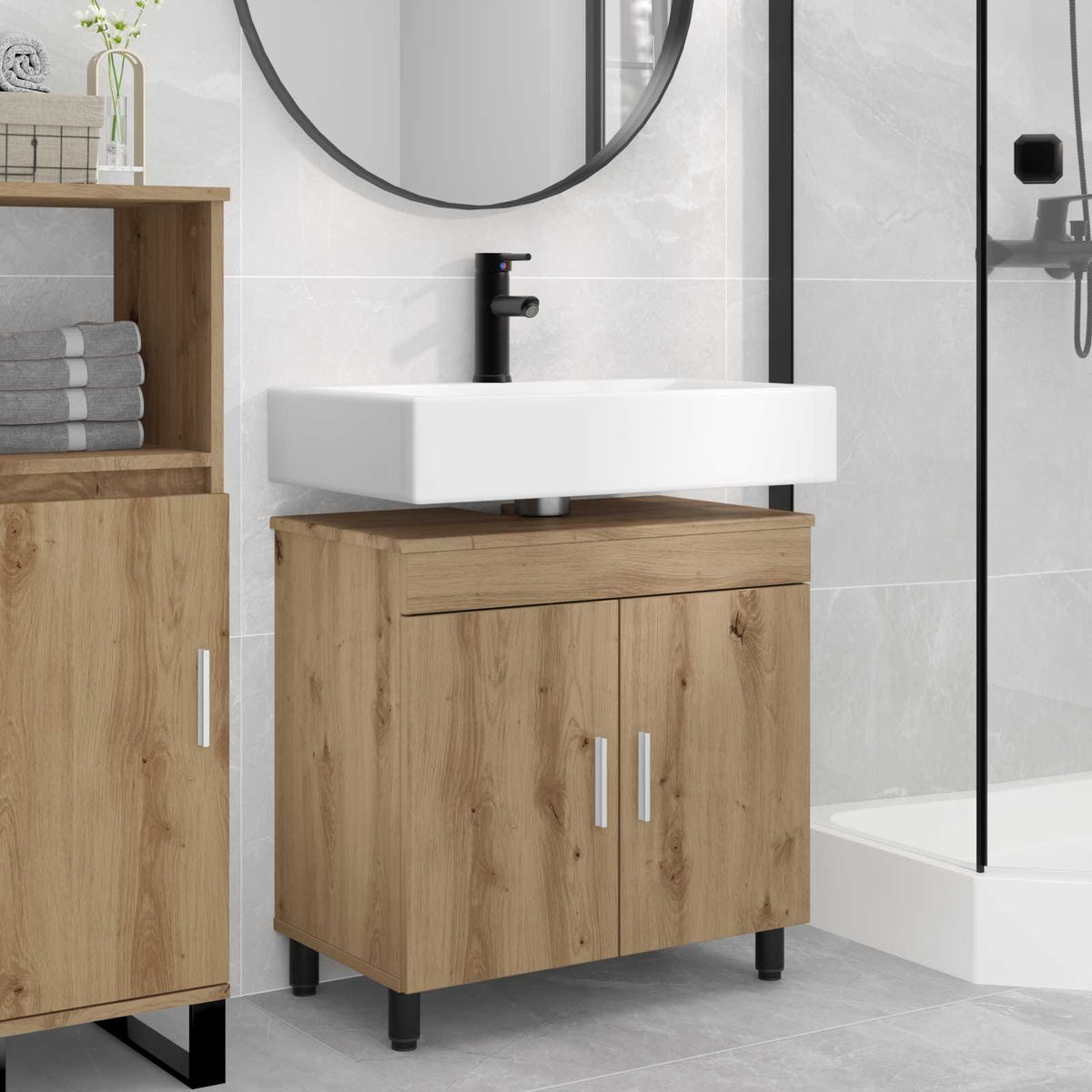 Umývadlo Do Koupelny Dub Artisan 60 X 35 X 60 Cm