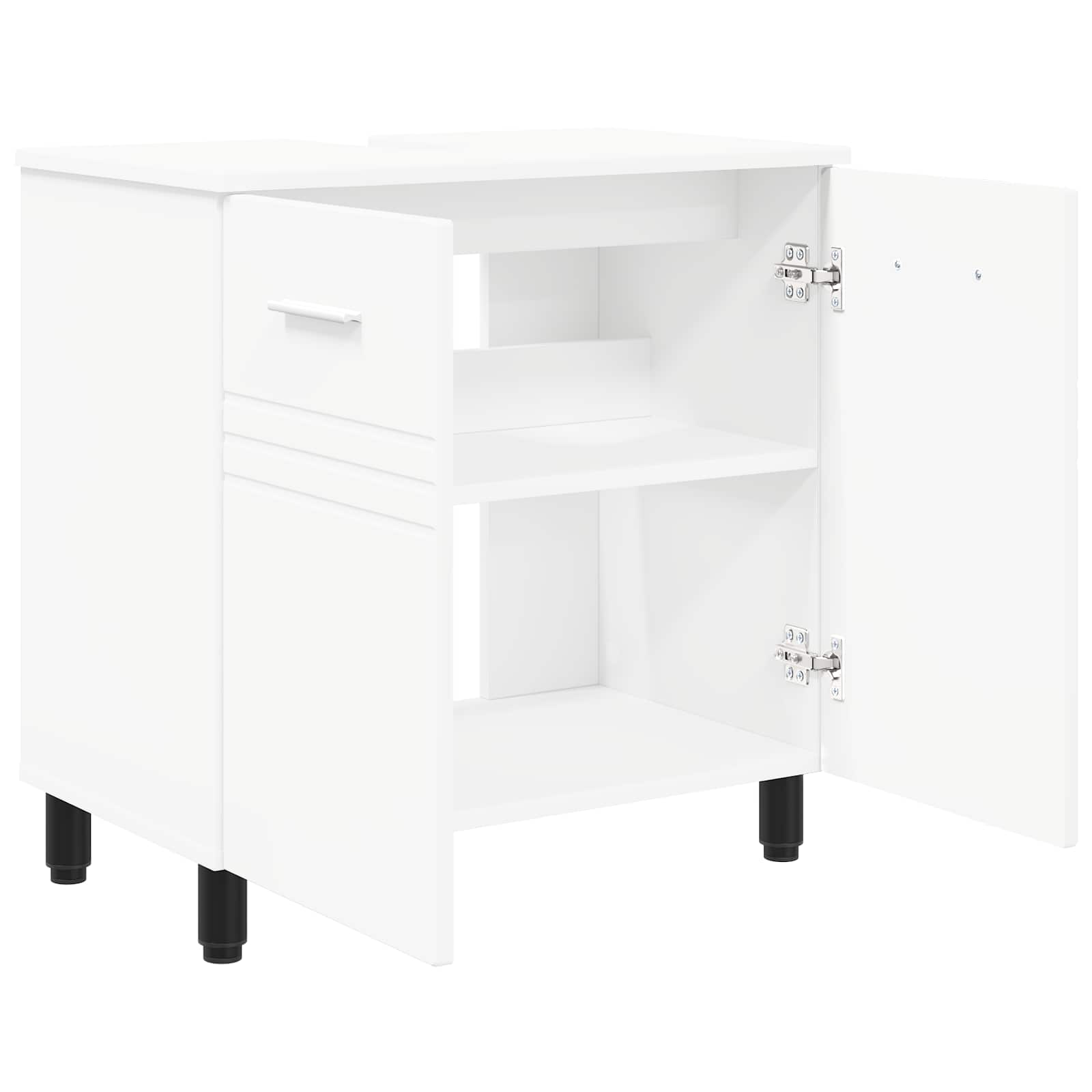 Umývadlo Do Koupelny Bílá 60 X 35 X 60 Cm Kompozitní Dřevo