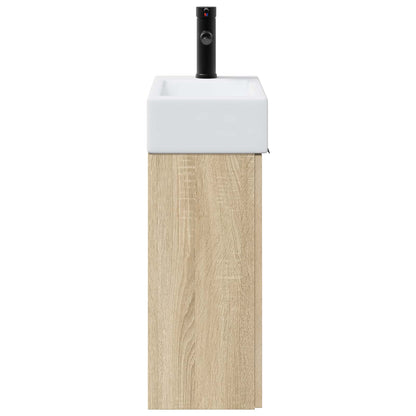 Koupelnová Skříňka S Baterií Dub Sonoma 45,5 X 22,5 X 84 Cm
