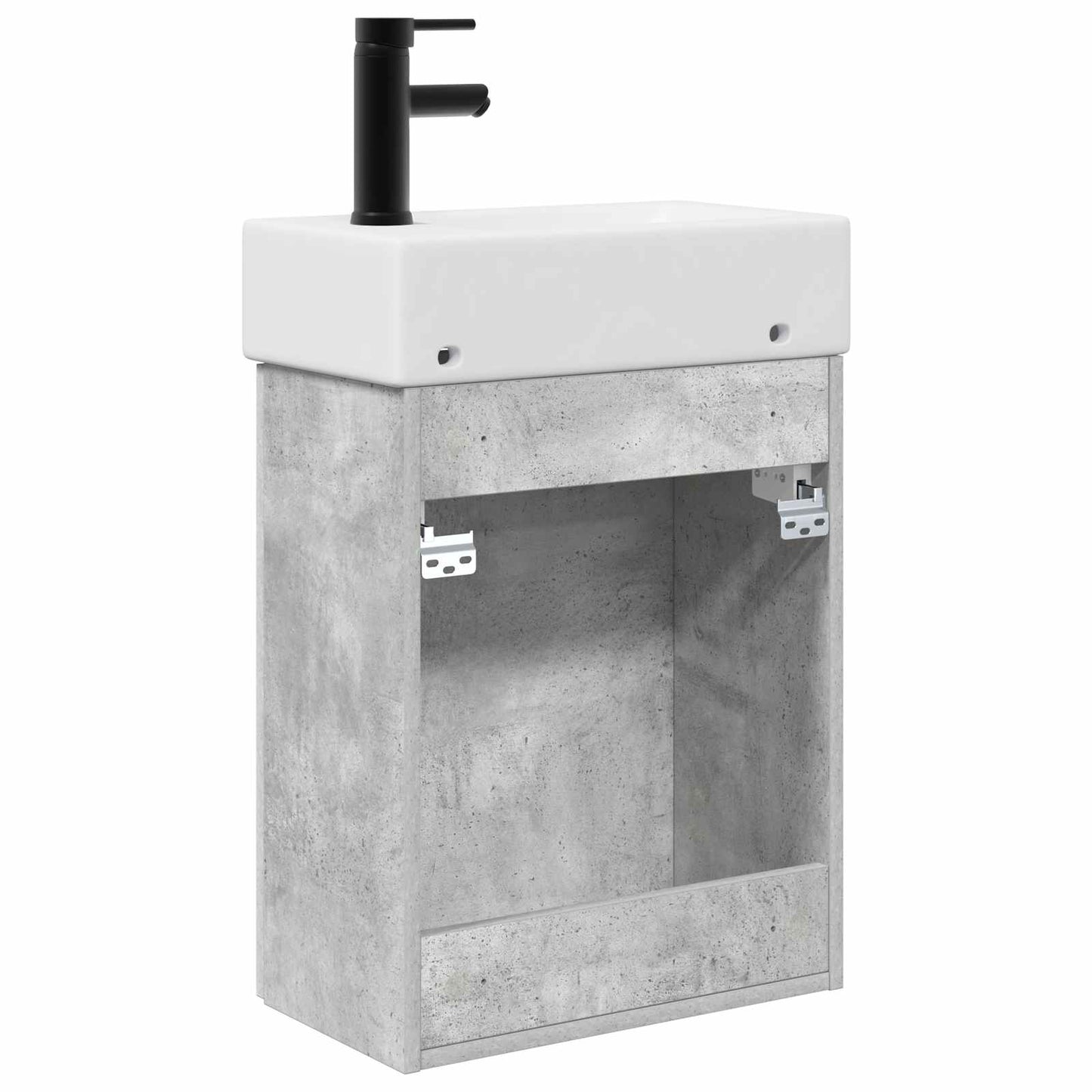 Koupelnová Skříňka S Baterií Betonově Šedá 45,5 X 22,5 X 84 Cm