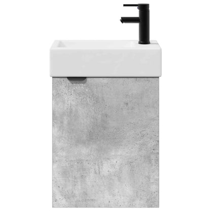 Koupelnová Skříňka S Baterií Betonově Šedá 45,5 X 22,5 X 84 Cm