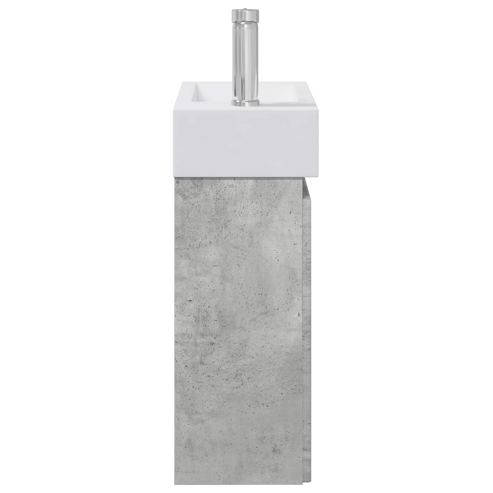 Koupelnová Skříňka S Baterií Betonově Šedá 45,5 X 22,5 X 84 Cm