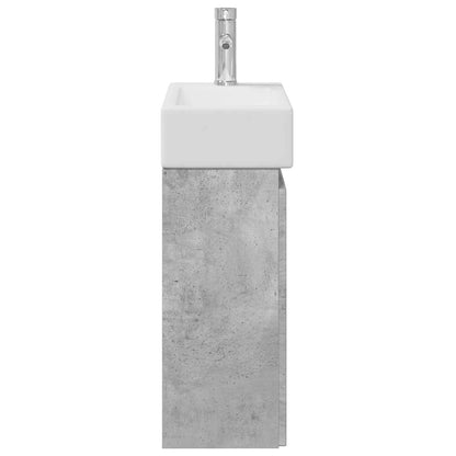 Koupelnová Skříňka S Baterií Betonově Šedá 45,5 X 22,5 X 84 Cm