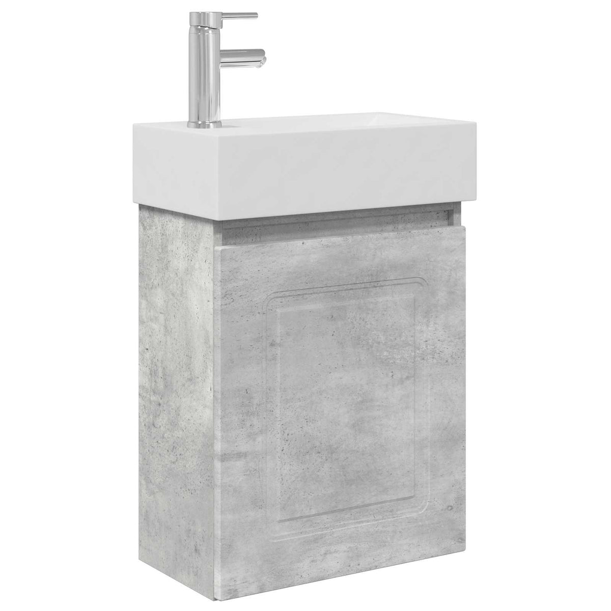 Koupelnová Skříňka S Baterií Betonově Šedá 45,5 X 22,5 X 84 Cm