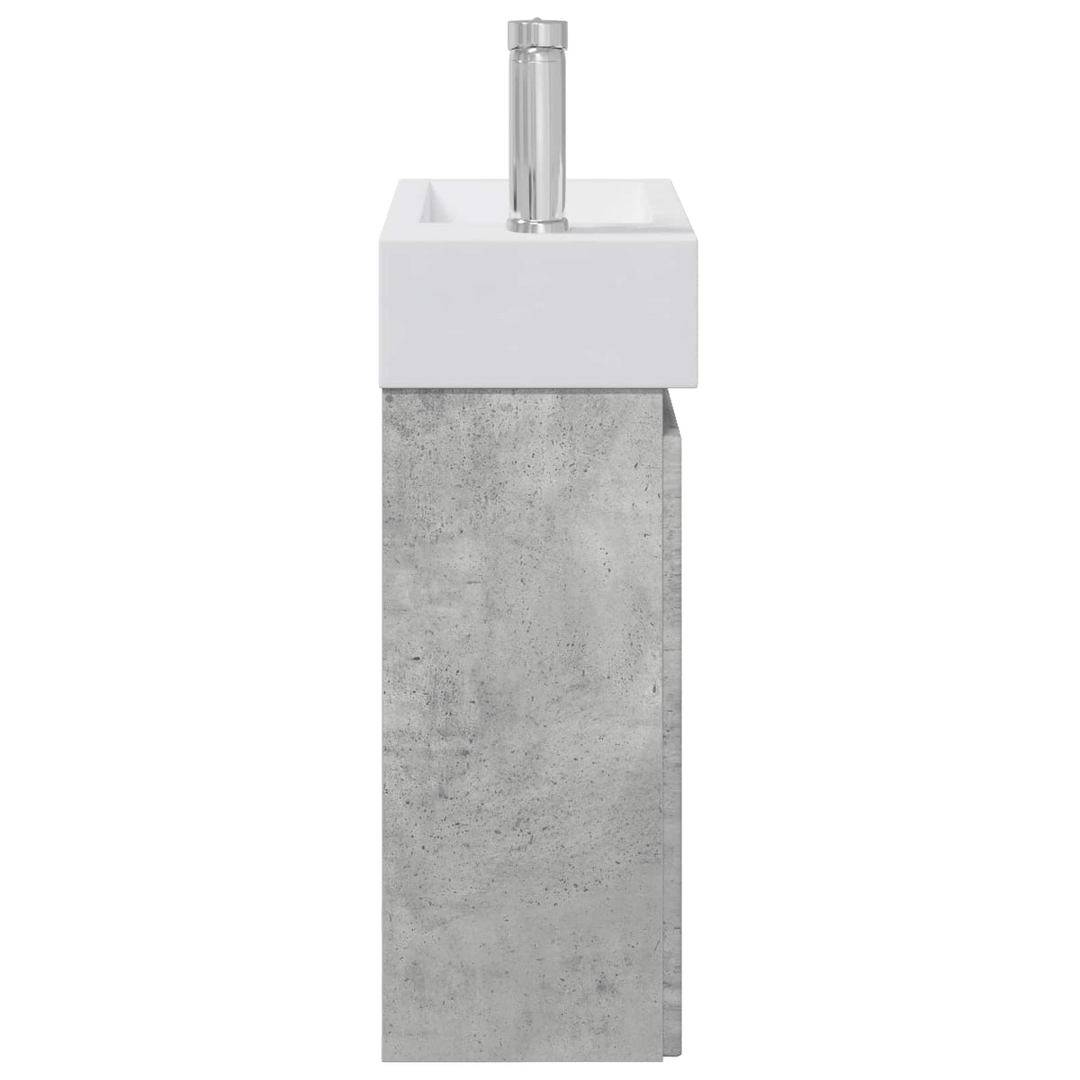 Koupelnová Skříňka S Baterií Betonově Šedá 45,5 X 22,5 X 84 Cm