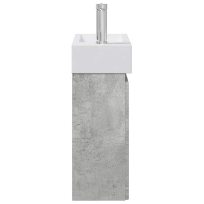 Koupelnová Skříňka S Baterií Betonově Šedá 45,5 X 22,5 X 84 Cm