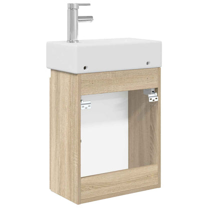 Koupelnová Skříňka S Baterií Dub Sonoma 45,5 X 22,5 X 84 Cm