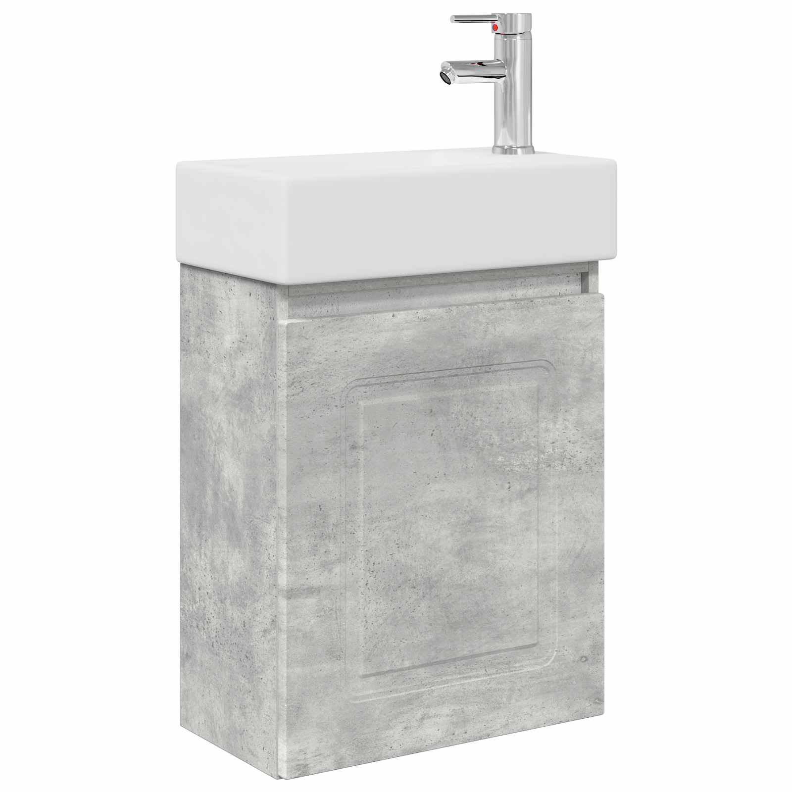 Koupelnová Skříňka S Baterií Betonově Šedá 45,5 X 22,5 X 84 Cm