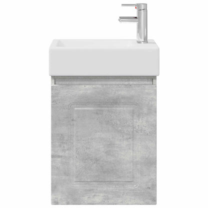 Koupelnová Skříňka S Baterií Betonově Šedá 45,5 X 22,5 X 84 Cm