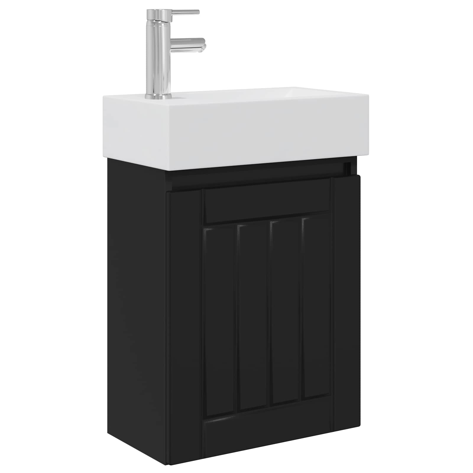 Koupelnová Skříňka S Baterií Černá 45,5 X 25,5 X 84 Cm