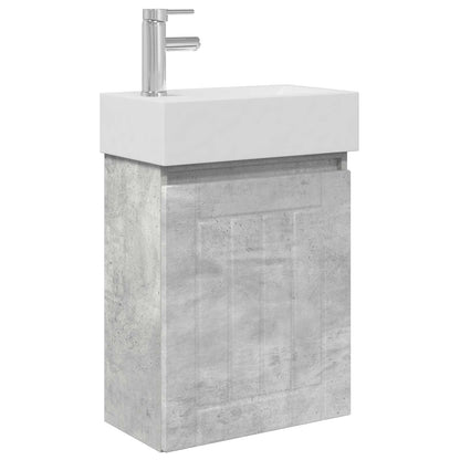 Koupelnová Skříňka S Baterií Betonově Šedá 45,5 X 25,5 X 84 Cm