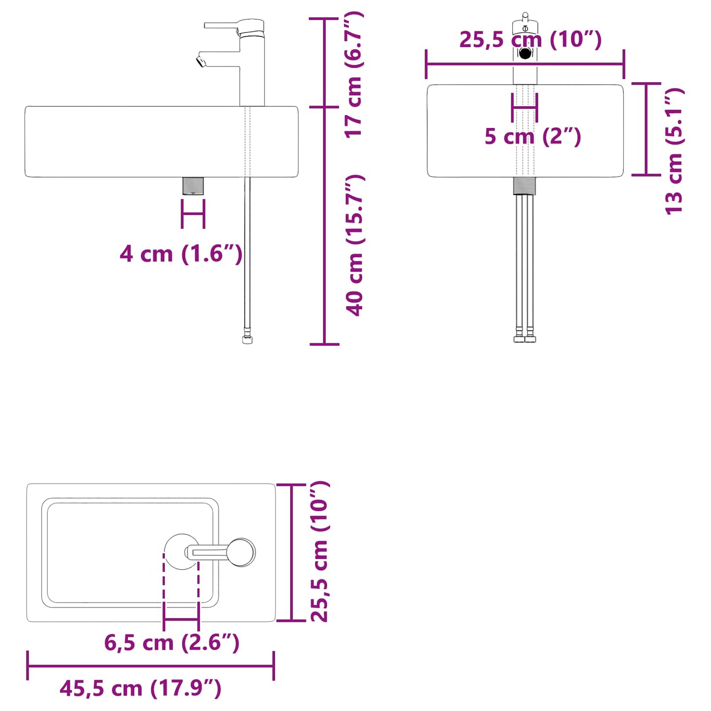 Koupelnová Skříňka S Baterií Staré Dřevo 45,5 X 25,5 X 84 Cm