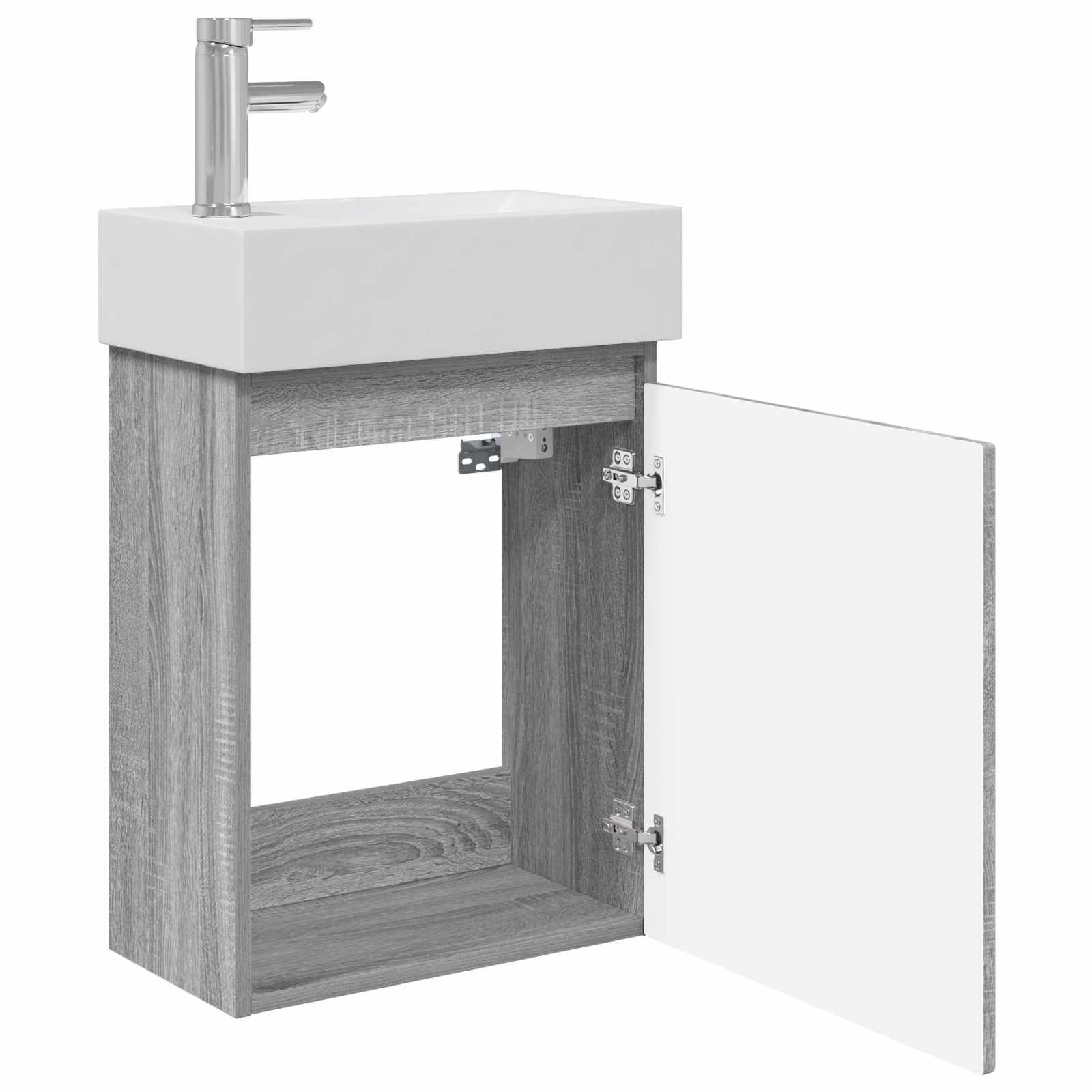Koupelnová Skříňka S Baterií Šedý Sonoma 45,5 X 22,5 X 84 Cm