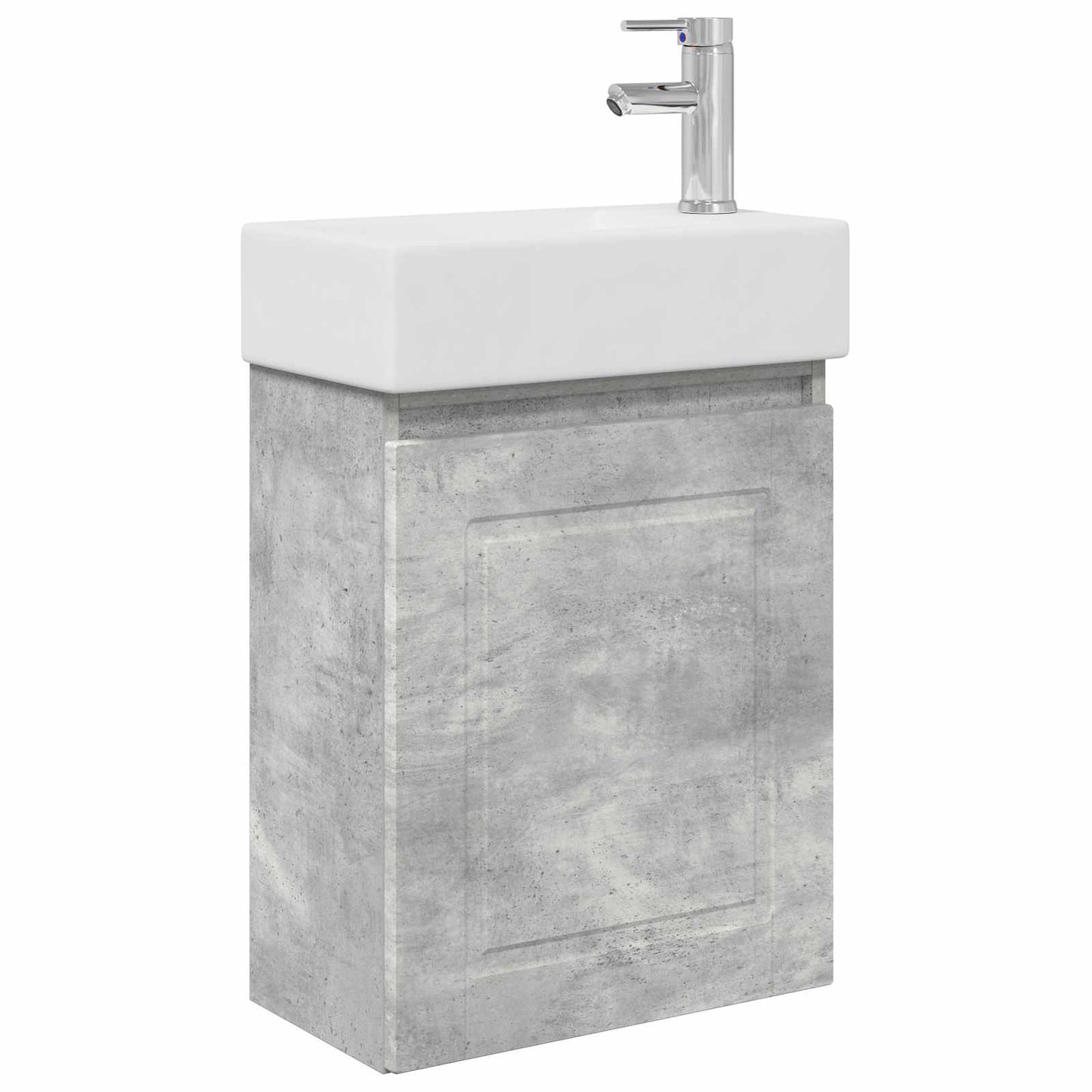 Koupelnová Skříňka S Baterií Betonově Šedá 45,5 X 22,5 X 84 Cm