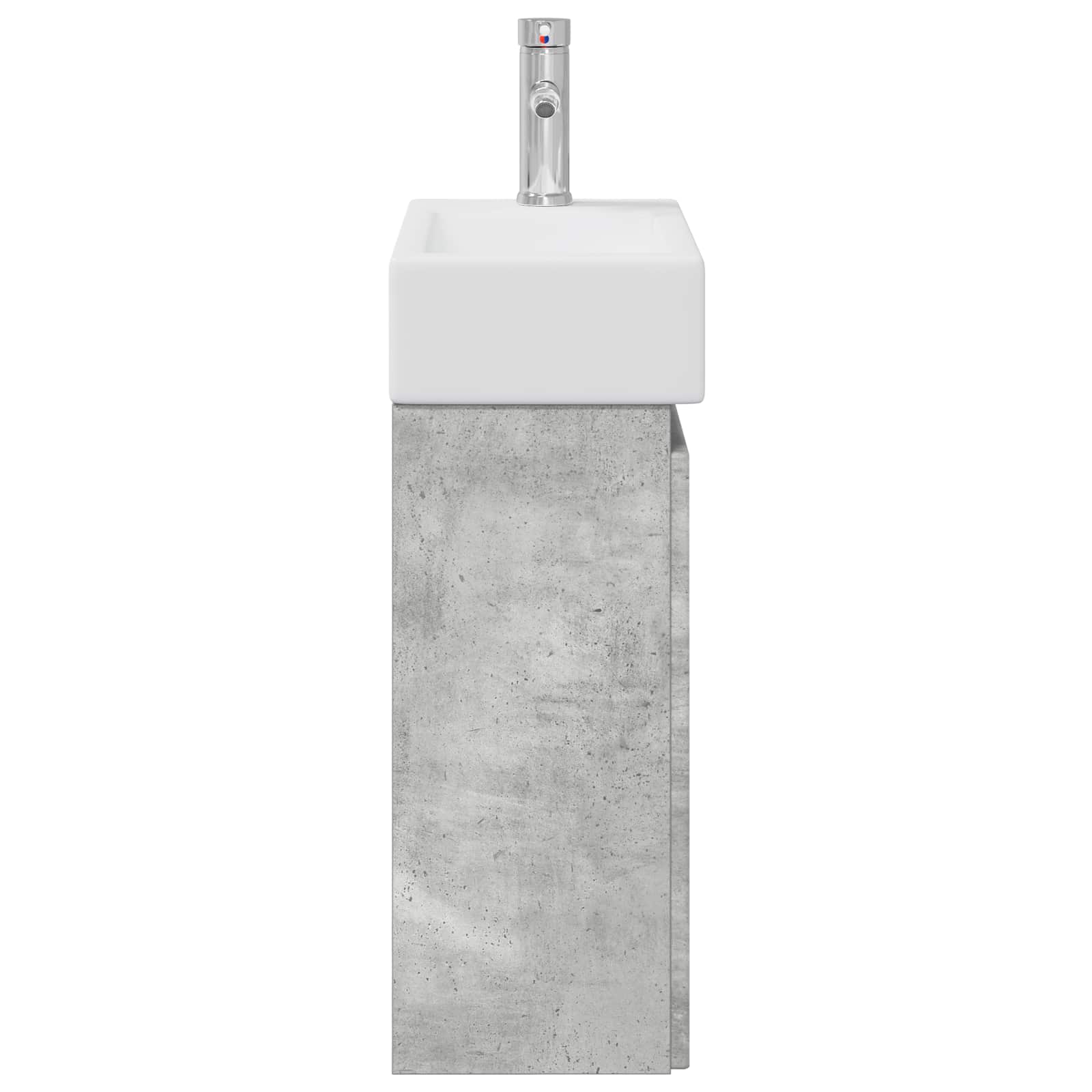 Koupelnová Skříňka S Baterií Betonově Šedá 45,5 X 22,5 X 84 Cm
