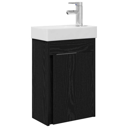 Koupelnová Skříňka S Baterií Černý Dub 40,5 X 22,5 X 62 Cm