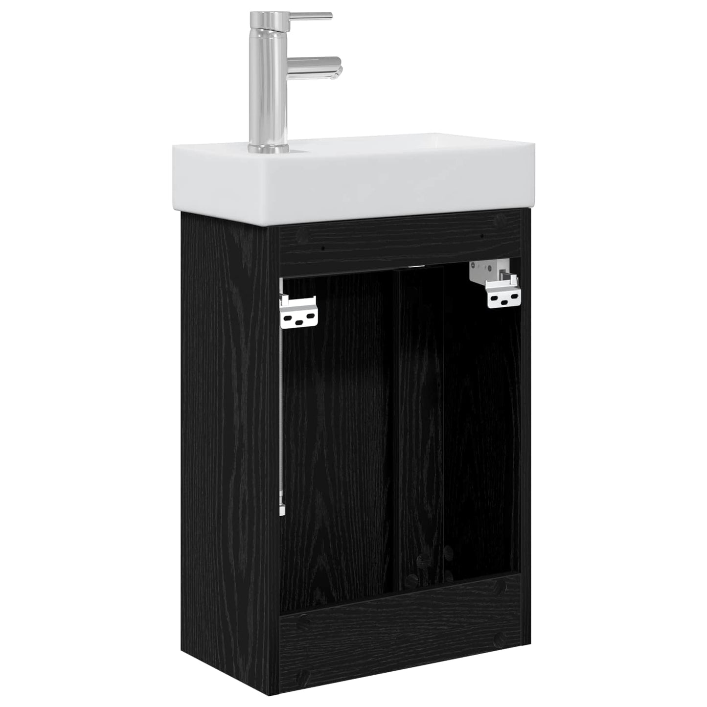 Koupelnová Skříňka S Baterií Černý Dub 40,5 X 22,5 X 62 Cm