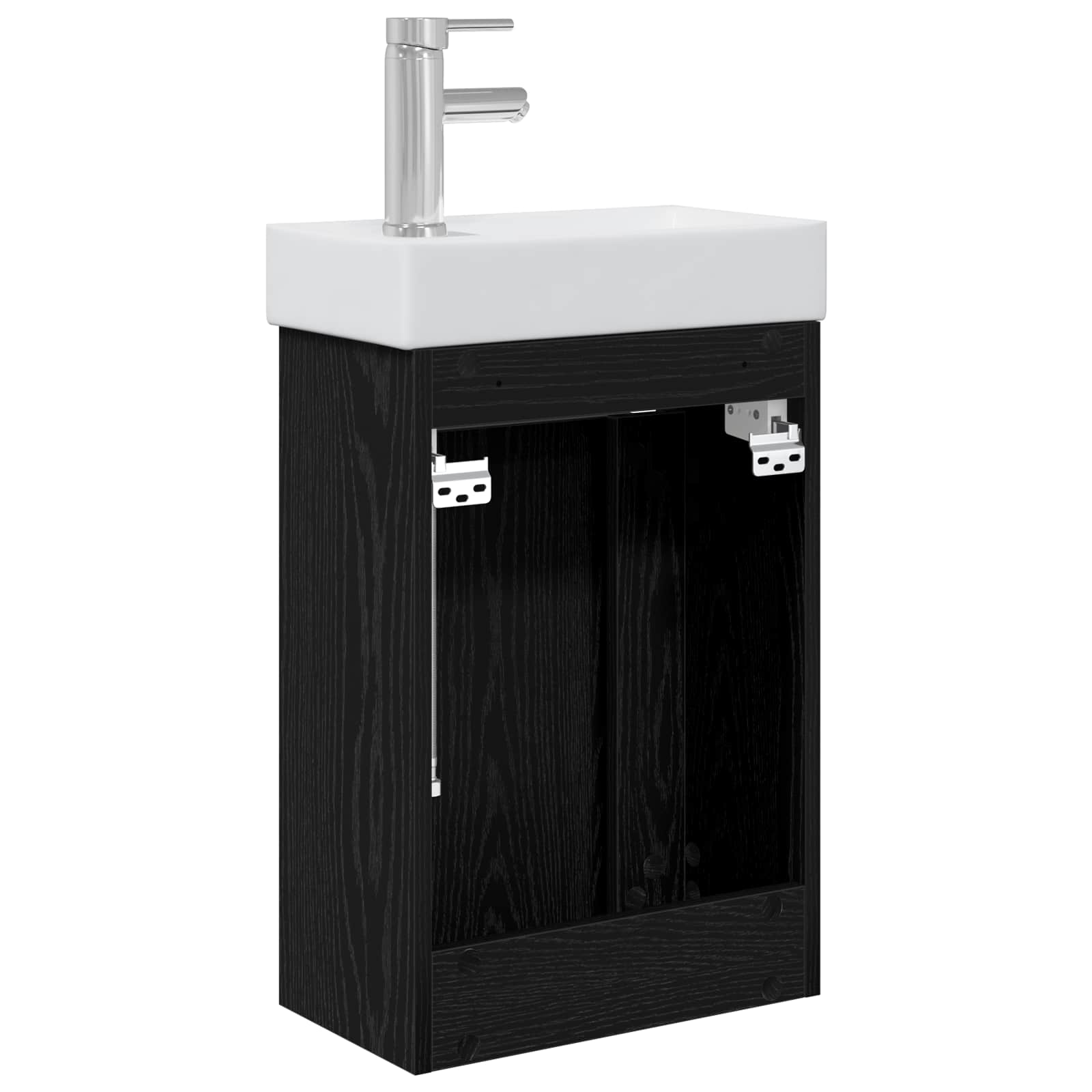 Koupelnová Skříňka S Baterií Černý Dub 40,5 X 22,5 X 62 Cm
