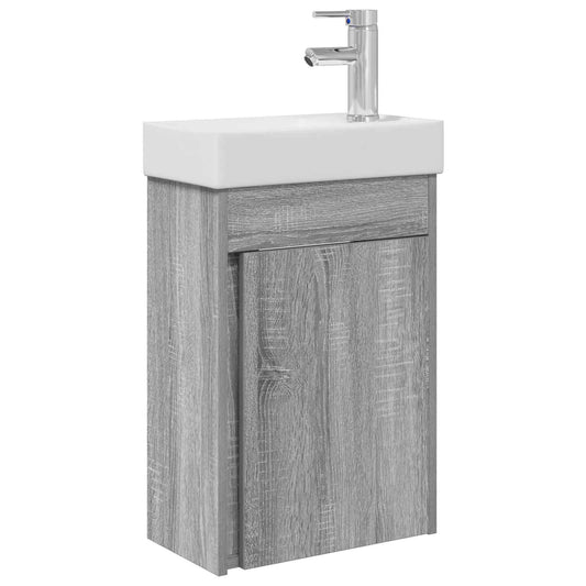 Koupelnová Skříňka S Baterií Šedý Sonoma 40,5 X 22,5 X 62 Cm