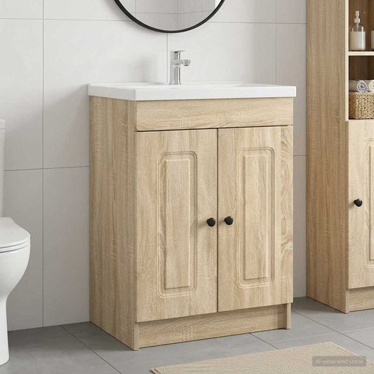 Koupelnová Skříňka Pod Umyvadlo Dub Sonoma 78,5 X 37,5 X 81 Cm