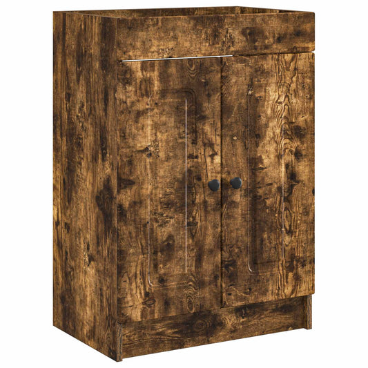 Koupelnová Skříňka Pod Umyvadlo Kouřový Dub 78,5 X 37,5 X 81 Cm
