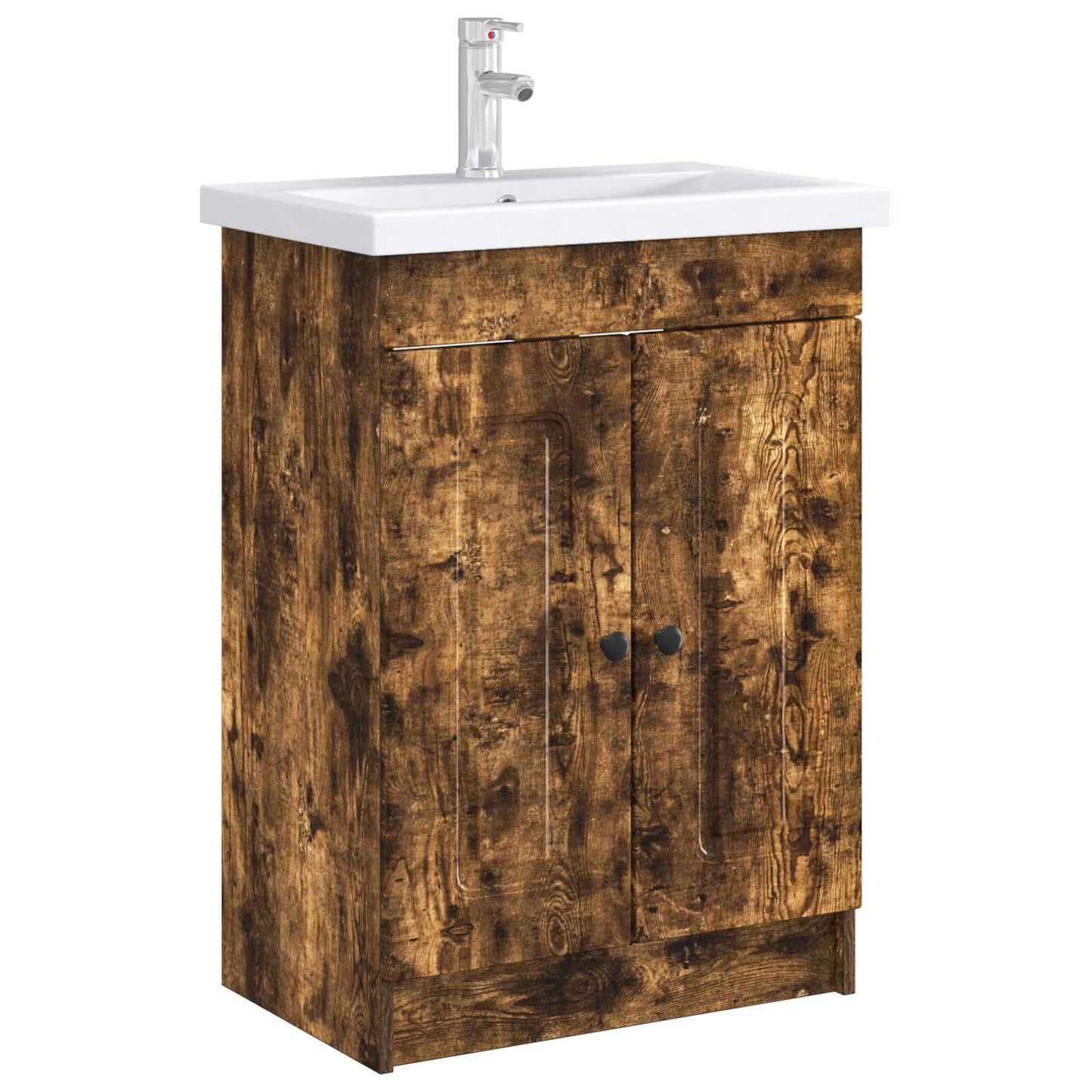 Koupelnová Skříňka Pod Umyvadlo Kouřový Dub 78,5 X 37,5 X 81 Cm