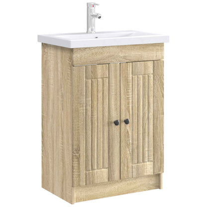 Koupelnová Skříňka Pod Umyvadlo Dub Sonoma 56 X 37,5 X 81 Cm