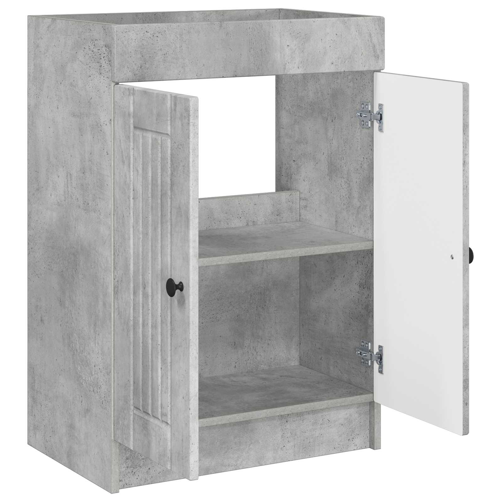 Koupelnová Skříňka Pod Umyvadlo Betonově Šedá 56 X 37,5 X 81 Cm