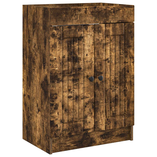 Koupelnová Skříňka Pod Umyvadlo Kouřový Dub 56 X 37,5 X 81 Cm