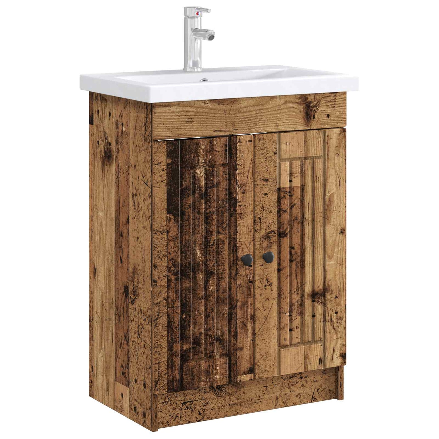 Koupelnová Skříňka Pod Umyvadlo Staré Dřevo 56 X 37,5 X 81 Cm