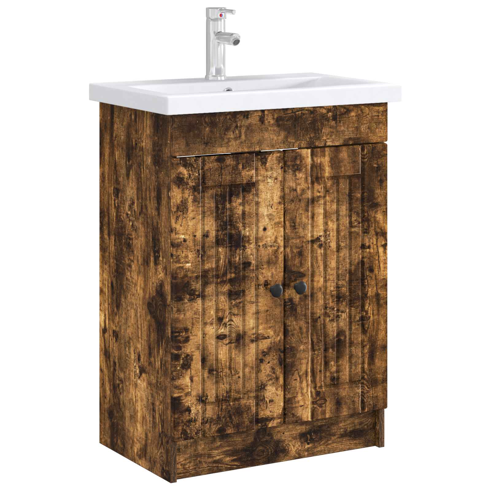 Koupelnová Skříňka Pod Umyvadlo Kouřový Dub 78,5 X 37,5 X 81 Cm