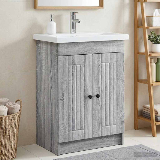 Koupelnová Skříňka Pod Umyvadlo Šedý Sonoma 78,5 X 37,5 X 81 Cm