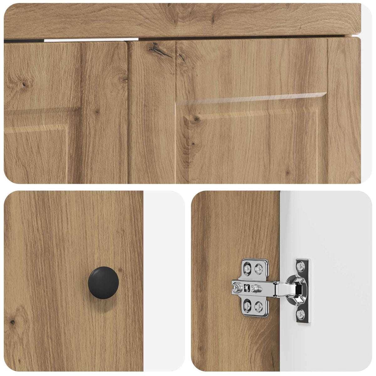 Koupelnová Skříňka Pod Umyvadlo Dub Artisan 78,5 X 37,5 X 81 Cm