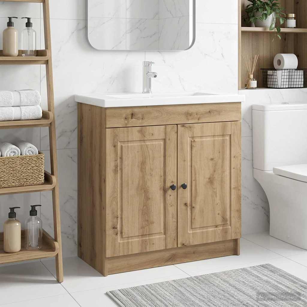 Koupelnová Skříňka Pod Umyvadlo Dub Artisan 78,5 X 37,5 X 81 Cm