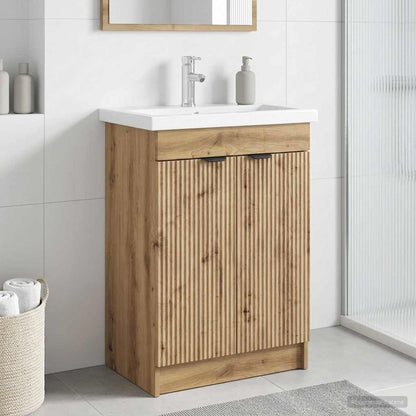 Koupelnová Skříňka Pod Umyvadlo Dub Artisan 78,5 X 37,5 X 81 Cm