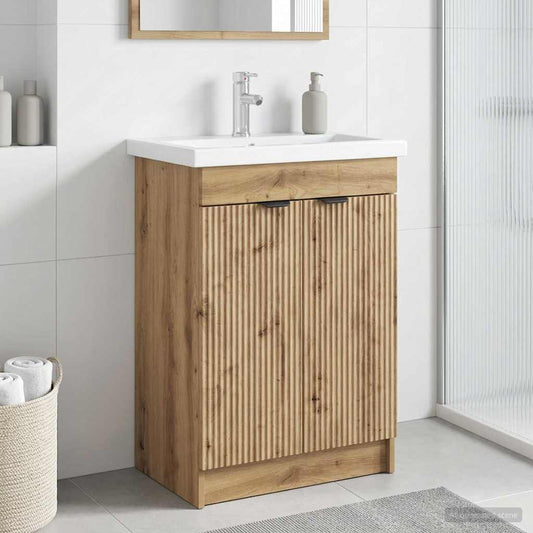 Koupelnová Skříňka Pod Umyvadlo Dub Artisan 78,5 X 37,5 X 81 Cm