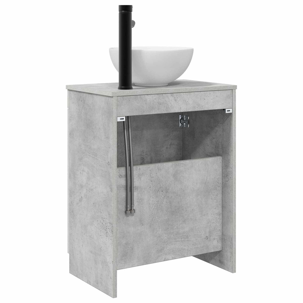 Koupelnová Skříňka Se Dřezem Betonově Šedá 54 X 35 X 83 Cm